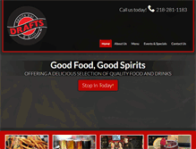 Tablet Screenshot of draftssportsbar.com